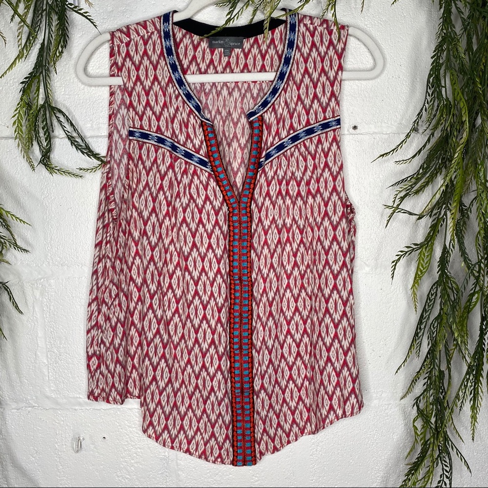 Market & Spruce Piedmont Embroidered Top XXL